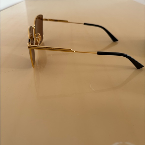 Bottega Veneta Gold Frame Sunglasses with Brown Lenses - Picture 7 of 11